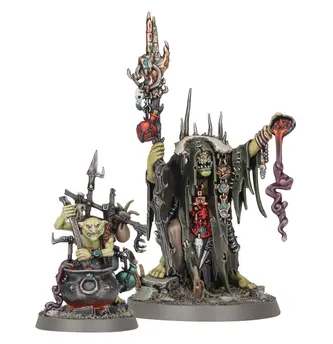 Orruk Warclans Swampcalla Shaman with Pot Grot