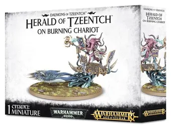 Games Workshop Herald Of Tzeentch On Burning Chariot / Exalted Flamer On Burning Chariot