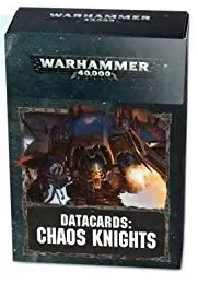Games Workshop Warhammer 40K Chaos Knights Datacards 43-05-60