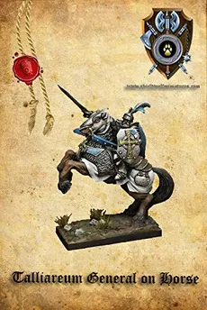 Shieldwolf Miniatures: Talliareum Warrior Priest/General on Horse (Dual kit) (1x Multi-Part Resin 28mm Scale Figure) Warhammer 40k, Age of Sigmar, The 9th Age, Kings of War