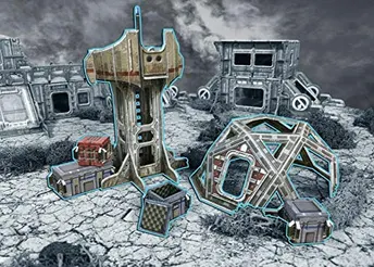 Battle Systems SciFi Terrain Outlands Explorer Station Set - 28-35mm RPG Wargames Scenery SciFi 40k