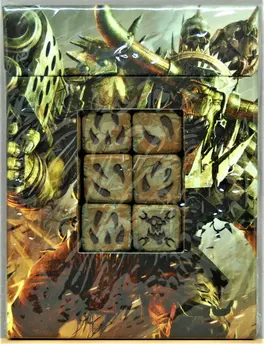 Games Workshop Warhammer 40k Ork Dice Set OOP 86-79