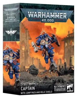 Warhammer 40.000. Space Marines: Captain with Jump Pack and Relic Shield