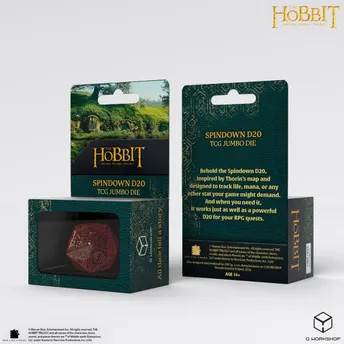 The Hobbit Spindown D20 - Ember TCG Jumbo Die (Q-Workshop)