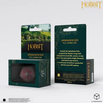 The Hobbit Spindown D20 - Lunaris TCG Jumbo Die (Q-Workshop)