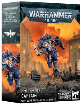 Games Workshop: Warhammer 40,000 - Space Marines - Captain with Jump Pack and Relic Shield (48-102)