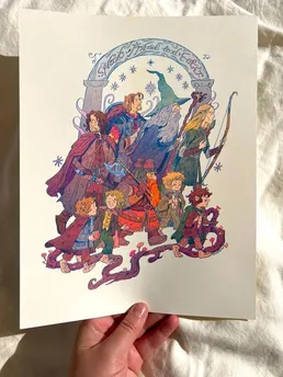 Natalie Andrewson: Print - Small 8.5 x 11 - Lord of the Rings - "Fellowship"