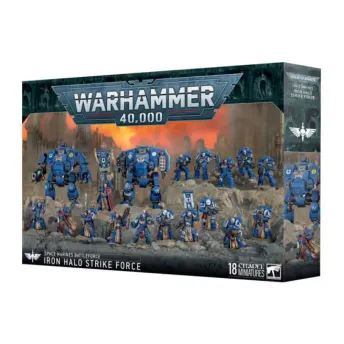 Warhammer 40K Fuerza de batalla de Marines Espaciales Fuerza de choque Aura de hierro 18 Miniaturas