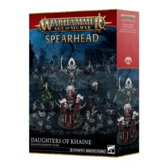 Warhammer Age of Sigmar Spearhead Hijas de Khaine Aquelarre Sombrío Khainita 22 Miniaturas
