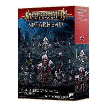 Warhammer Age of Sigmar Spearhead Hijas de Khaine Aquelarre sombrío Khainita 22 Miniaturas