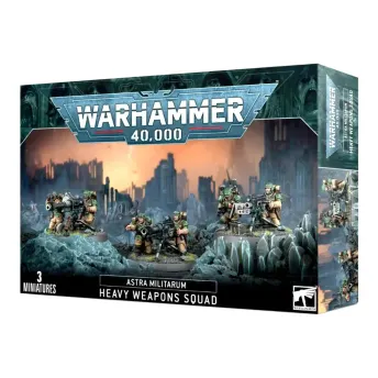 Warhammer 40K Astra Militarum Cadian Heavy Weapon Squad 3 Miniaturas