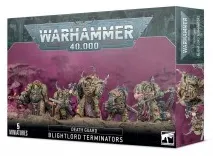 BLIGHTLORD TERMINATORS 5 miniature WARHAMMER 40K games workshop NURGLE citadel DEATH GUARD età 12+ Games Workshop - 1