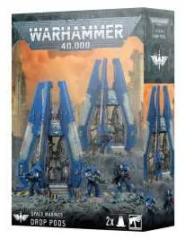 CAPSULE D'ATTERRAGGIO drop pods SPACE MARINES set di 2 miniature WARHAMMER 40K età 12+