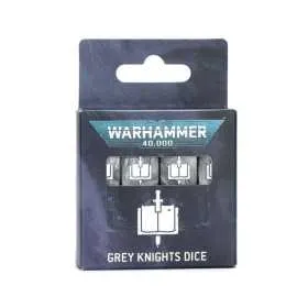 GREY KNIGHTS DICE cavalieri grigi SET DI 16 DADI warhammer 40k ARGENTATI età 12+