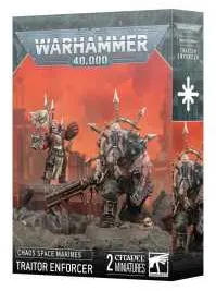 TRADITORE SORVEGLIANTE traitor enforcer CHAOS SPACE MARINES set di 2 miniature WARHAMMER 40K età 12+