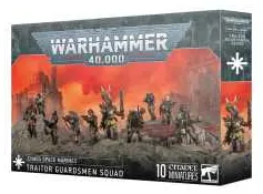 SQUADRA DI GUARDIE TRADITRICI traitor guardsmen sqiad CHAOS SPACE MARINES set di 10 miniature WARHAMMER 40K età 12+