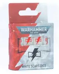 WHITE SCARS DICE set di 16 dadi BIANCHI E ROSSI games workshop WARHAMMER 40K età 12+