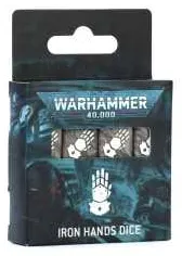 IRON HANDS DICE set di 16 dadi BIANCHI E GRIGI games workshop WARHAMMER 40K età 12+