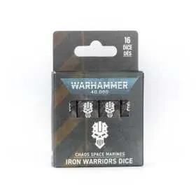 IRON WARRIORS DICE set di 16 dadi CHAOS SPACE MARINES games workshop WARHAMMER 40K età 12+