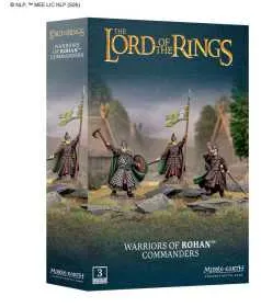 WARRIORS OF ROHAN COMMANDERS the lord of the rings MIDDLE EARTH strategy battle game IL SIGNORE DEGLI ANELLI età 12+