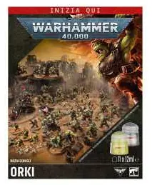 INIZIA CON GLI ORKI set introduttivo WARHAMMER 40K games workshop IN ITALIANO età 12+