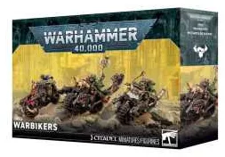 MOTOCIKLIZTI orchi WARBIKERS set di miniature ORKS games workshop WARHAMMER 40K età 12+