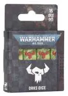 DADI DEGLI ORCHI dice set DA 16 DADI warhammer 40k ORKS età 12+
