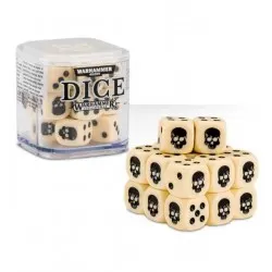 SET DI 20 DADI colorati CLASSICI Warhammer BIANCO OSSO cubo GAMES WORKSHOP Age of Sigmar e 40k
