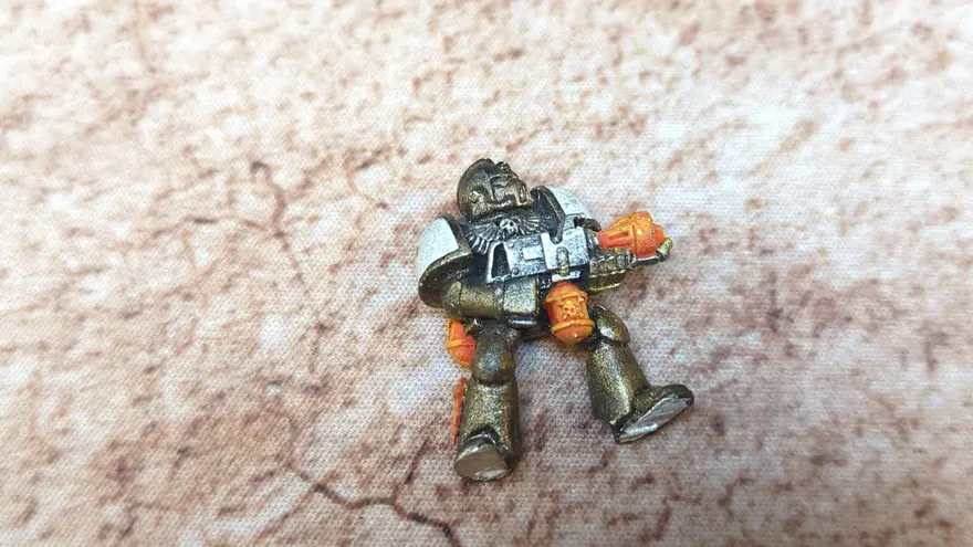 Warhammer 40k Space Marine with flamer (OOP Metal) x1
