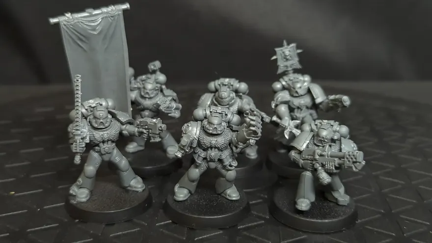 Warhammer 40k Space Marine Command Squad (OOP) x6