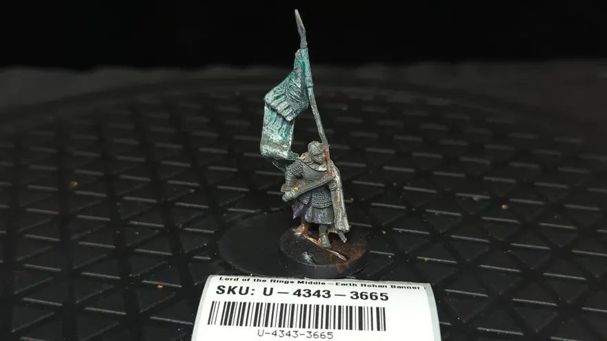 Lord of the Rings Middle-Earth Rohan Banner bearer on foot (oop metal) x1