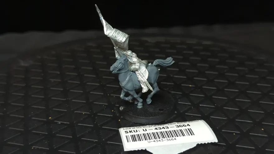 Lord of the Rings Middle-Earth Rohan Banner bearer mounted (oop metal) x1