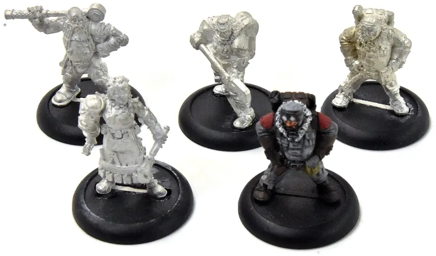 Warmachine Khador 5 Mechaniks #1 Metal