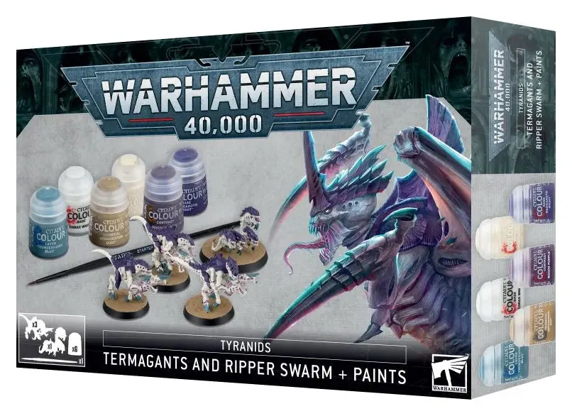 Tyranids: Termagants and Ripper Swarm + Paints Sets