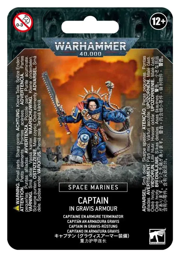 40K Space Marines Captain in Gravis Armour