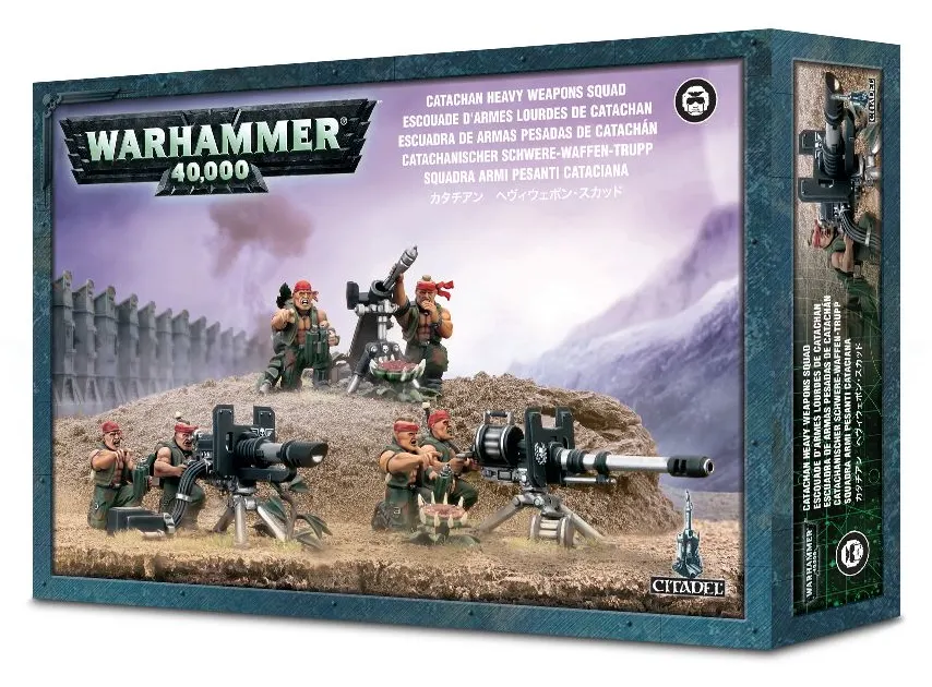 Warhammer 40K - Astra Militarum - CATACHAN HEAVY WEAPON SQUAD