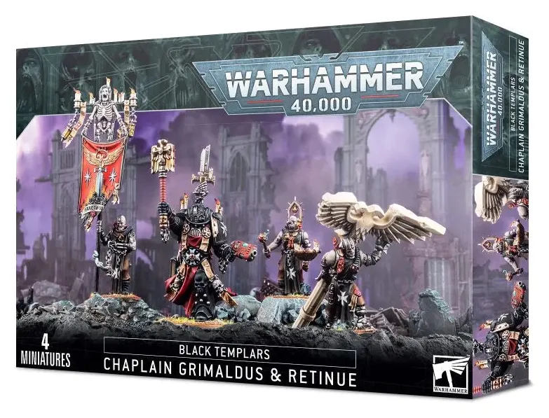 Warhammer 40,000 - Black Templars Chaplain Grimaldus & Retinue