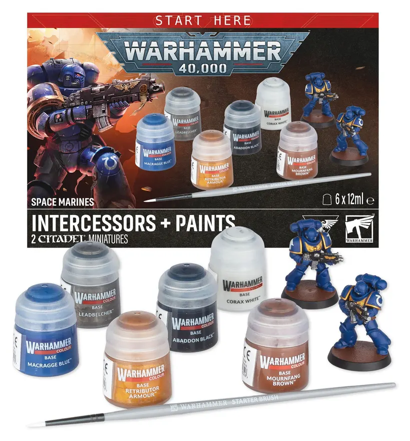 Warhammer 40,000: Space Marines Intercessors + Paints Set