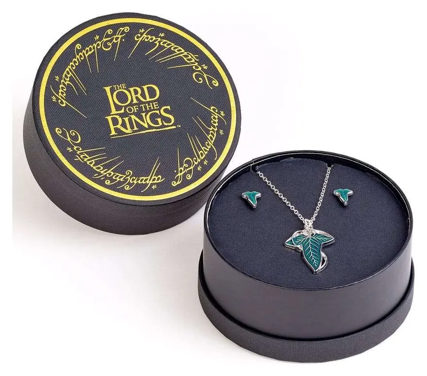 The Lord of the Rings Leaf of Lorien halsband och örhängen presentset