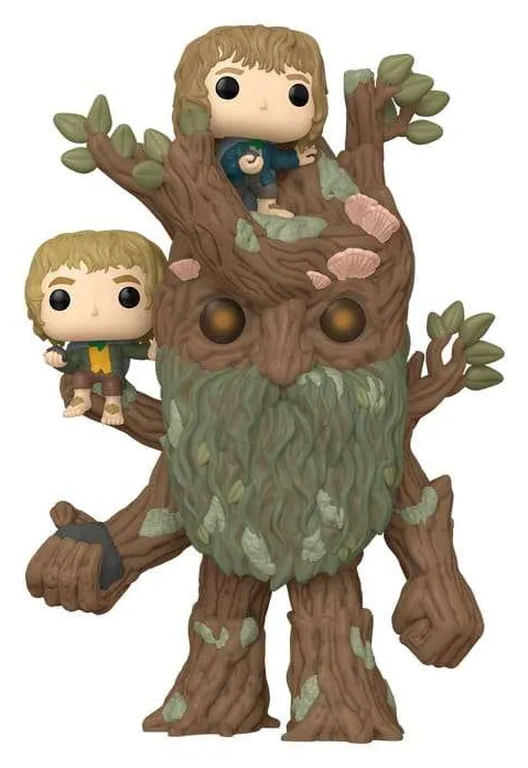 The Lord of the Rings Super Sized POP! Animation Vinyl Figure Treebeard with Merry & Pippin 15 cm
