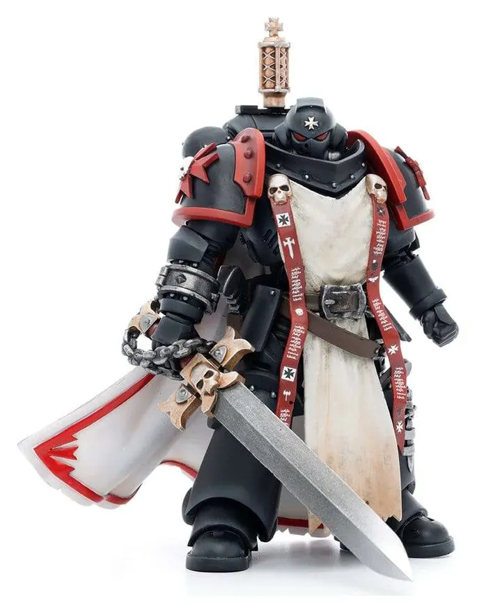 Warhammer 40k Actionfigur i skala 1/18 Black Templars Primaris Sword Brethren Eberwulf, 12 cm
