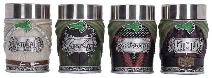 Lord of the Rings miniglas-set The Fellowship 4 cm