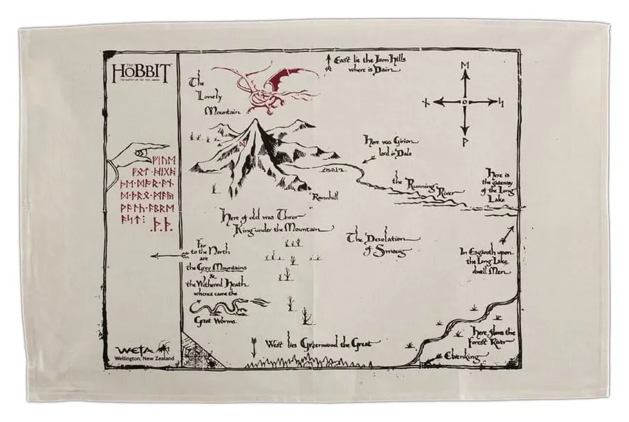 The Hobbit Kökshandduk Thorins karta 72 cm