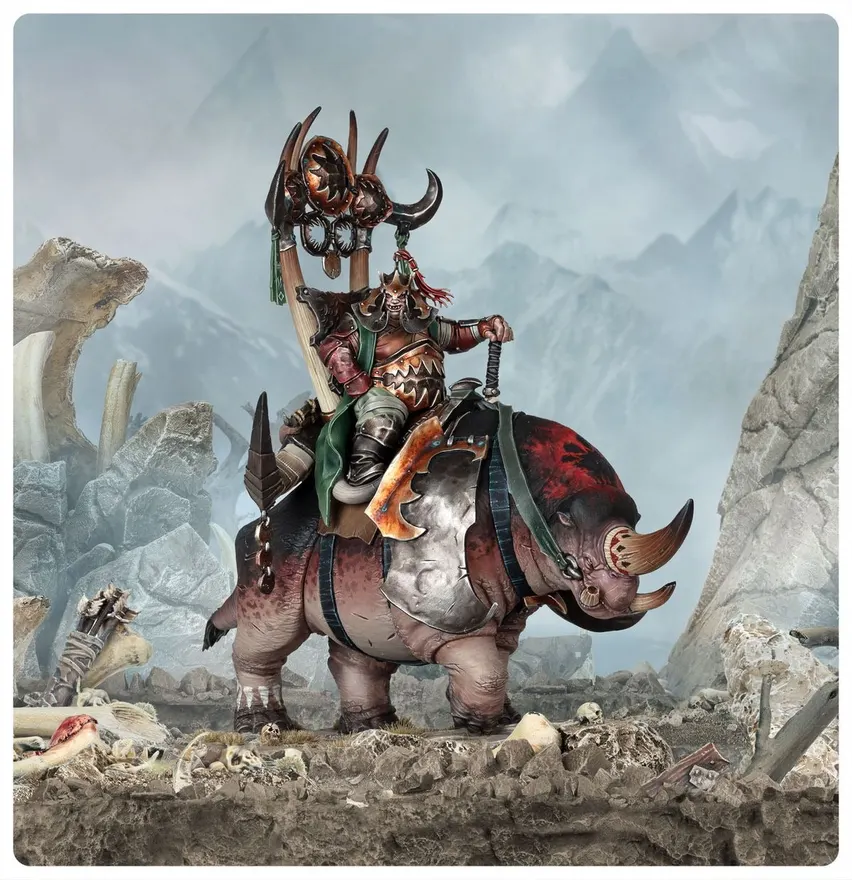 AoS Ogor Mawtribes Morga the Mighty – Overtyrant / Tyrant on Glutthorn
