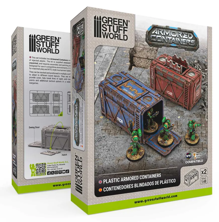 Plastic Sci-fi armored container (Pack x2)