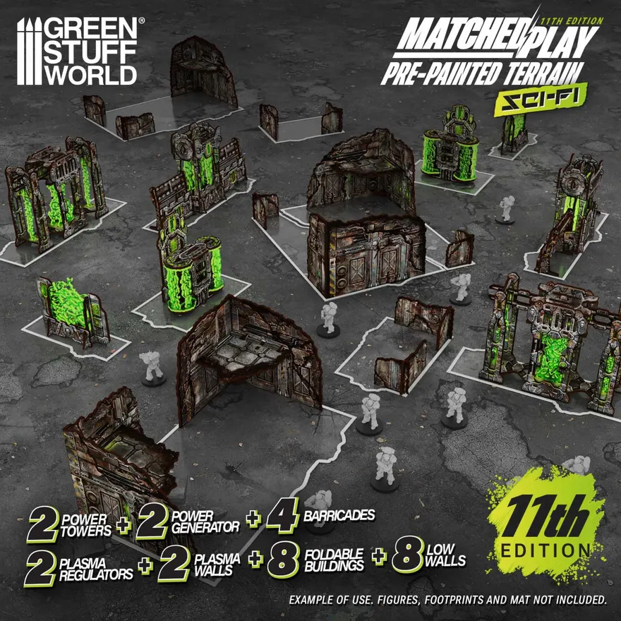 Pre-Painted Foldable Matched Play terrain pack 11th edition