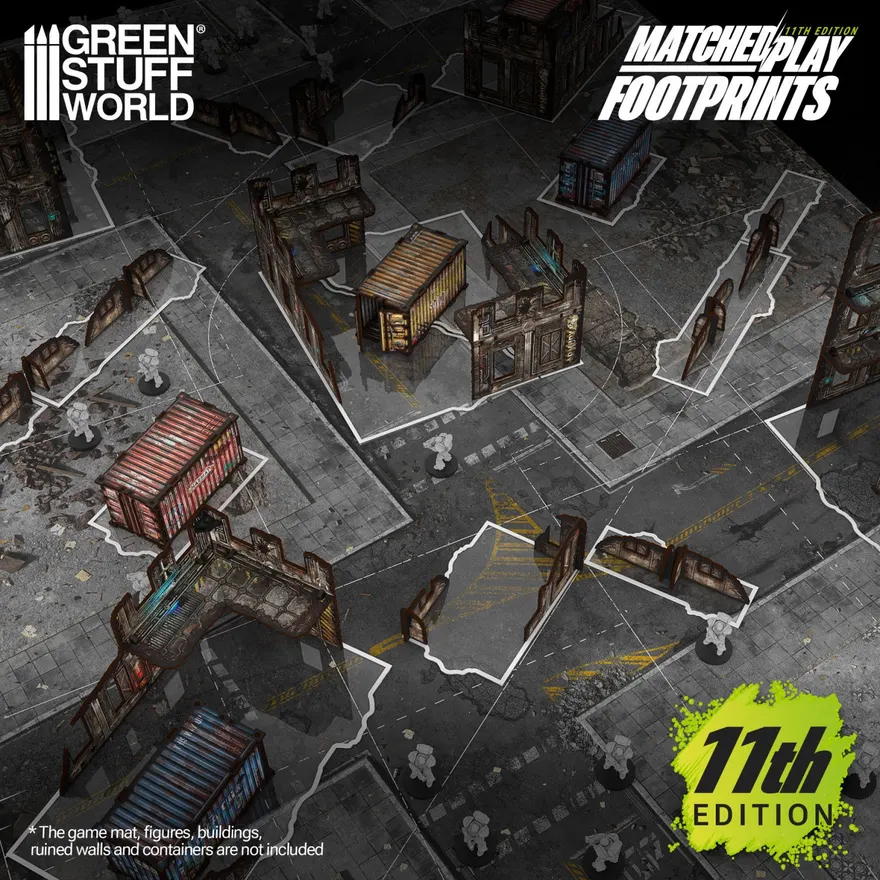 11th Edition Terrain Footprints (pack 16 pieces)
