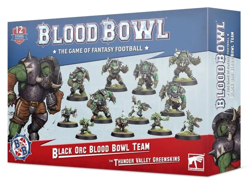Black ORC the thunder valley greenskins Blood Bowl team Warhammer 12 miniature Games Workshop età 12+ Games Workshop - 1