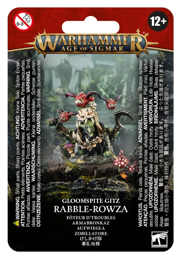 Zobillatore rabble rowza Gloomspite Gitz miniatura Warhammer age of sigmar Citadel età 12+ Games Workshop - 1