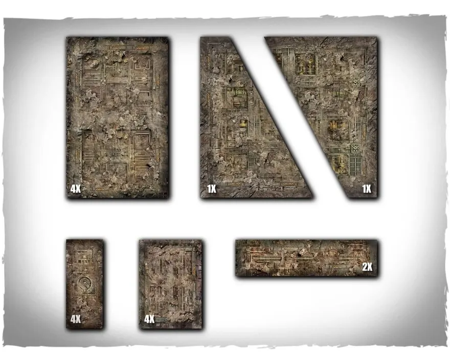 Deepcut Warhammer 40k 11th ed Terrain Areas Footprints - Gothic Wasteland